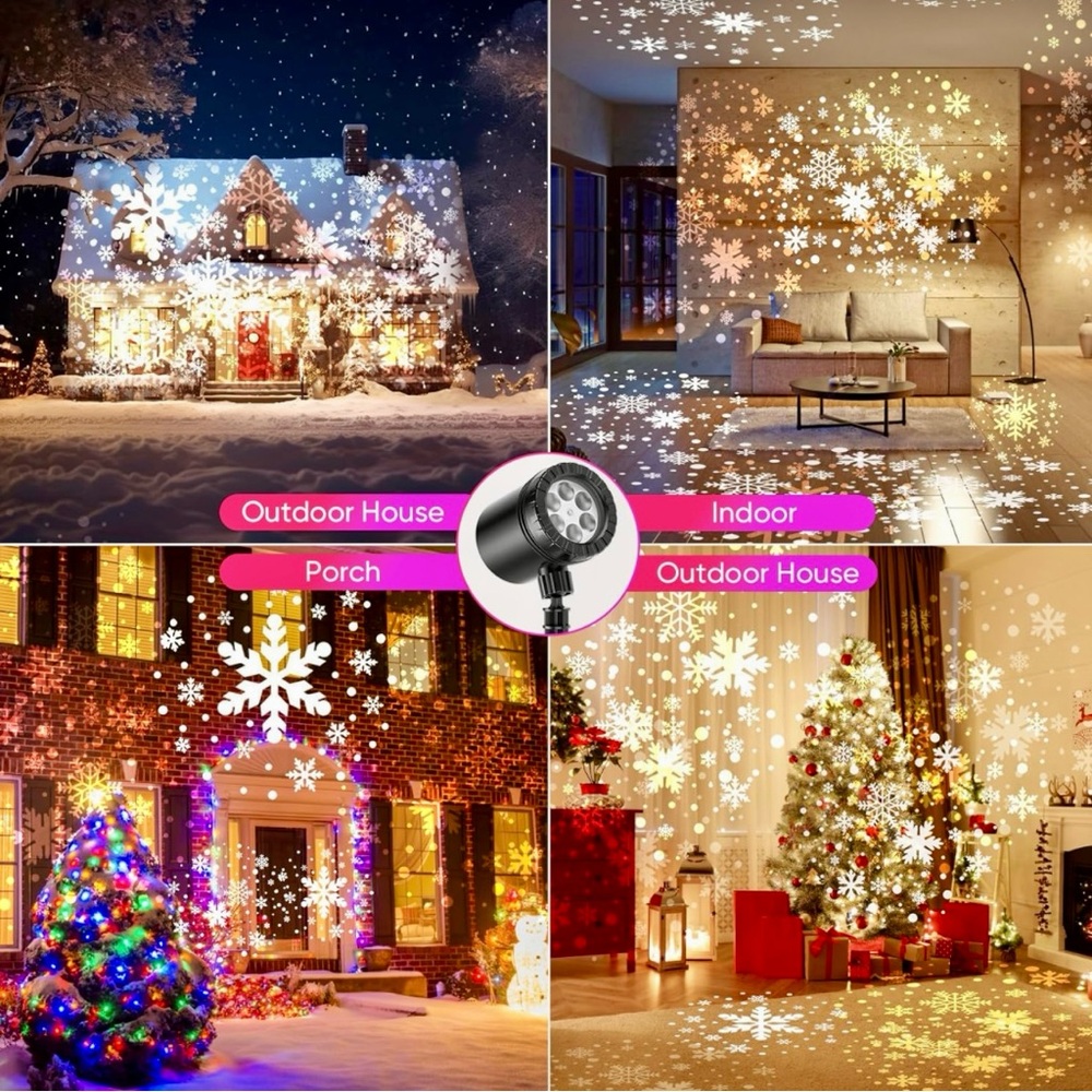 NIB Snowflake LED Light Projector - Picture 5 of 7